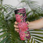 Australia Waratah Skinny Tumbler Telopea Aussie Native Flowers Indigenous Art - Aussie Hoodie