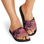 Australia Waratah Slide Sandals Telopea Aussie Native Flowers Indigenous Art - Aussie Hoodie