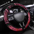 Australia Waratah Steering Wheel Cover Telopea Aussie Native Flowers Indigenous Art - Aussie Hoodie