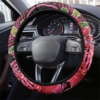 Australia Waratah Steering Wheel Cover Telopea Aussie Native Flowers Indigenous Art - Aussie Hoodie