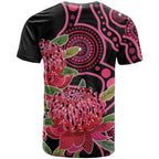 Australia Waratah T Shirt Telopea Aussie Native Flowers Indigenous Art - Aussie Hoodie