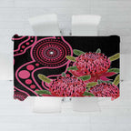 Australia Waratah Tablecloth Telopea Aussie Native Flowers Indigenous Art - Aussie Hoodie