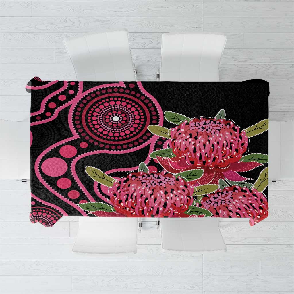 Australia Waratah Tablecloth Telopea Aussie Native Flowers Indigenous Art - Aussie Hoodie