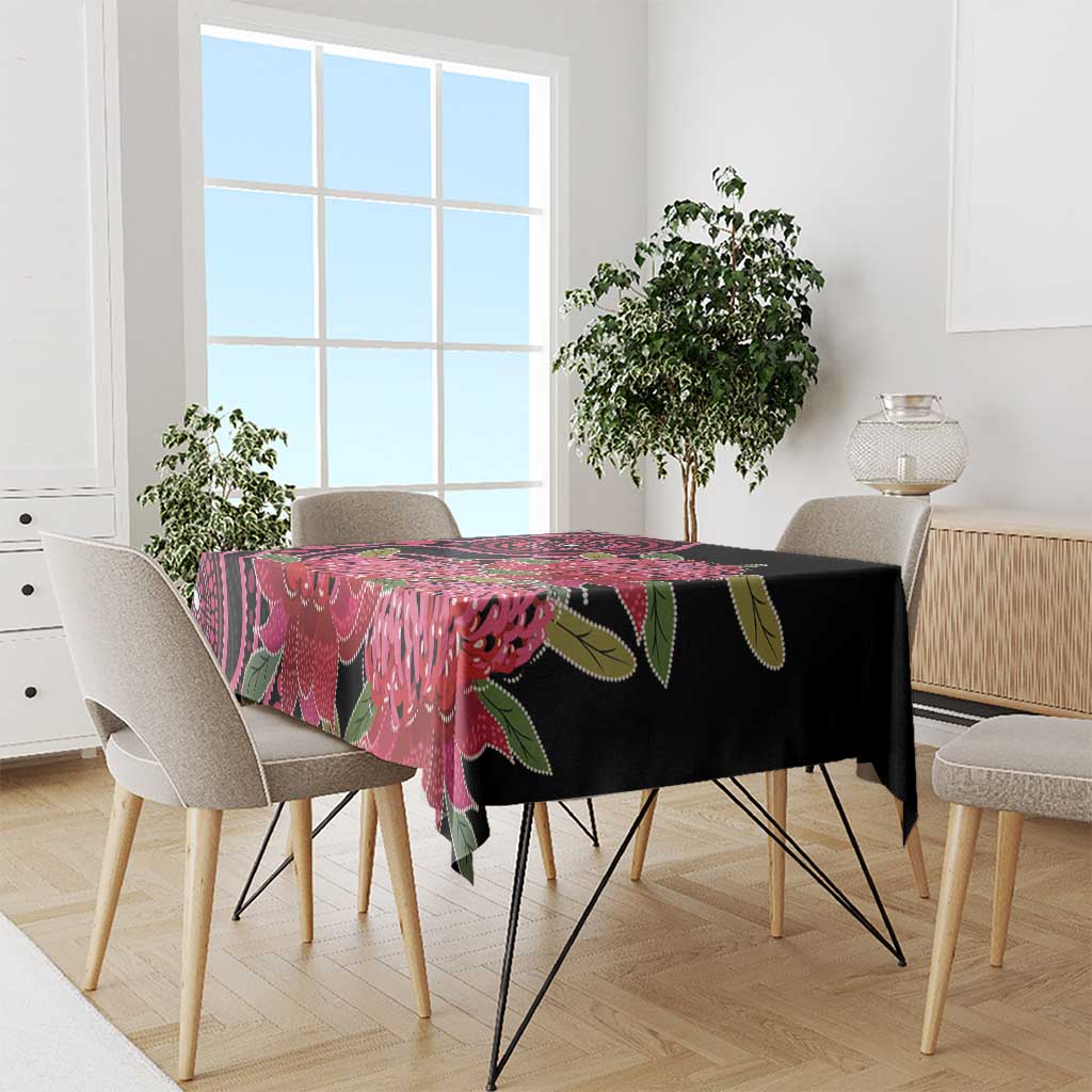 Australia Waratah Tablecloth Telopea Aussie Native Flowers Indigenous Art - Aussie Hoodie