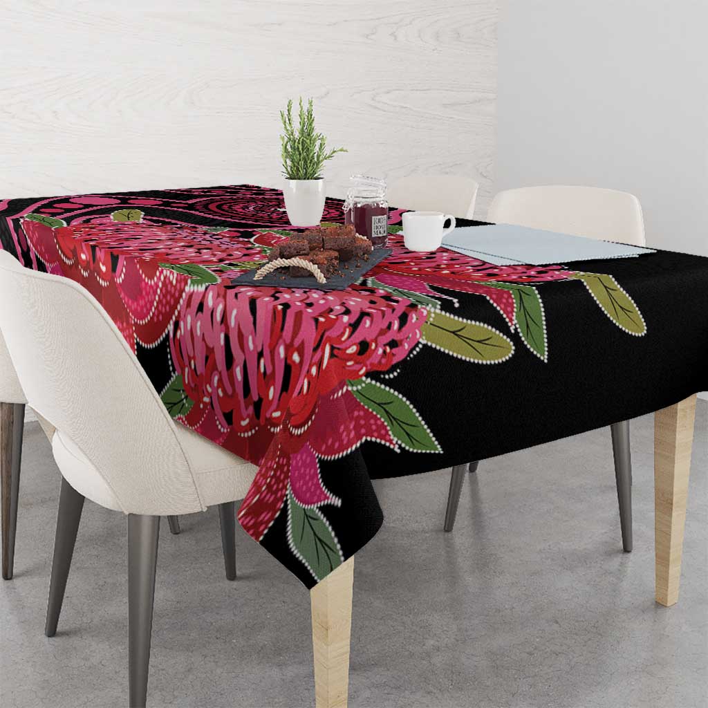 Australia Waratah Tablecloth Telopea Aussie Native Flowers Indigenous Art - Aussie Hoodie