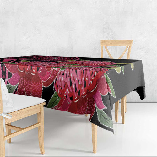Australia Waratah Tablecloth Telopea Aussie Native Flowers Indigenous Art - Aussie Hoodie