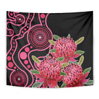 Australia Waratah Tapestry Telopea Aussie Native Flowers Indigenous Art - Aussie Hoodie