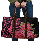 Australia Waratah Travel Bag Telopea Aussie Native Flowers Indigenous Art - Aussie Hoodie