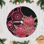 Australia Waratah Tree Skirt Telopea Aussie Native Flowers Indigenous Art - Aussie Hoodie