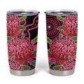 Australia Waratah Tumbler Cup Telopea Aussie Native Flowers Indigenous Art - Aussie Hoodie