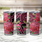 Australia Waratah Tumbler Cup Telopea Aussie Native Flowers Indigenous Art - Aussie Hoodie