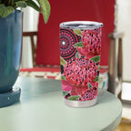 Australia Waratah Tumbler Cup Telopea Aussie Native Flowers Indigenous Art - Aussie Hoodie
