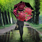 Australia Waratah Umbrella Telopea Aussie Native Flowers Indigenous Art - Aussie Hoodie