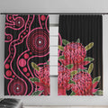 Australia Waratah Window Curtain Telopea Aussie Native Flowers Indigenous Art - Aussie Hoodie