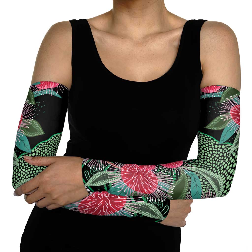 Australia Hakea Arm Sleeves Aussie Native Flowers Indigenous Art - Aussie Hoodie