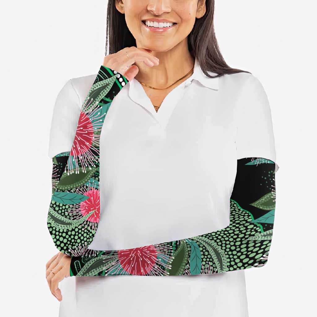 Australia Hakea Arm Sleeves Aussie Native Flowers Indigenous Art - Aussie Hoodie
