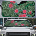 Australia Hakea Auto Sun Shade Aussie Native Flowers Indigenous Art - Aussie Hoodie