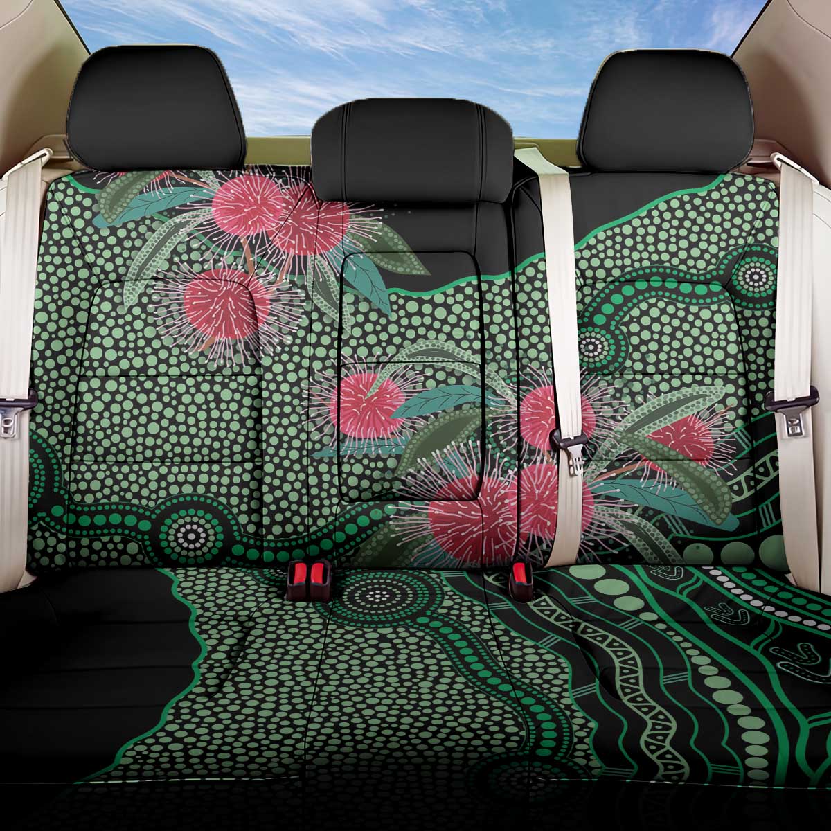 Australia Hakea Back Car Seat Cover Aussie Native Flowers Indigenous Art - Aussie Hoodie
