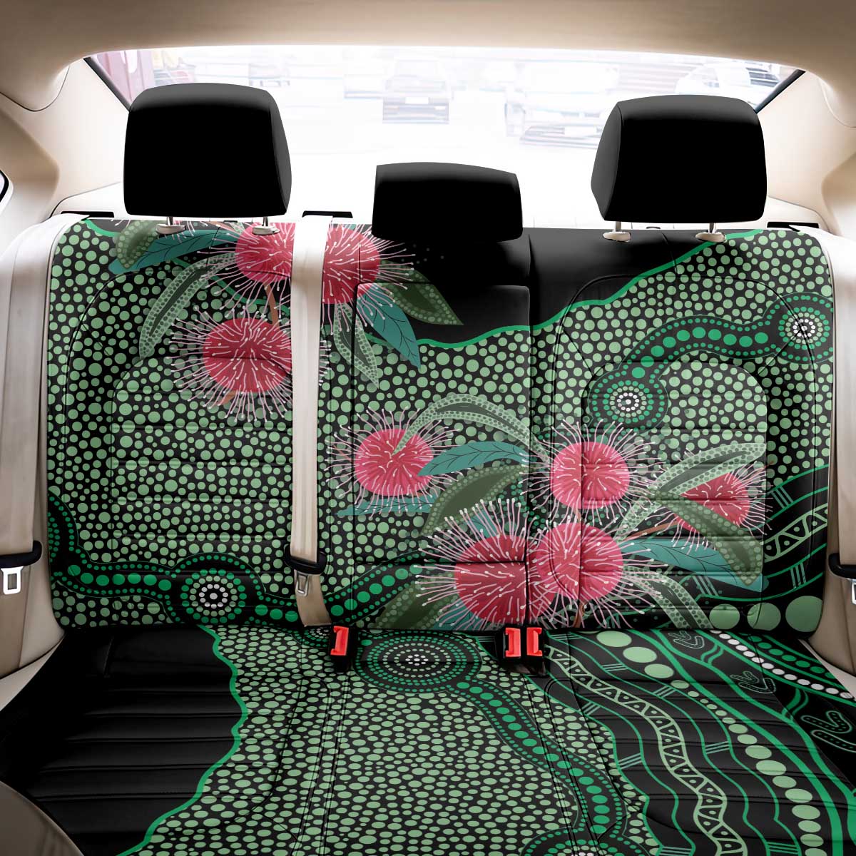 Australia Hakea Back Car Seat Cover Aussie Native Flowers Indigenous Art - Aussie Hoodie