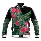 Australia Hakea Baseball Jacket Aussie Native Flowers Indigenous Art - Aussie Hoodie