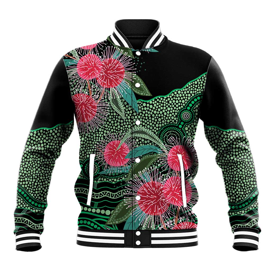 Australia Hakea Baseball Jacket Aussie Native Flowers Indigenous Art - Aussie Hoodie