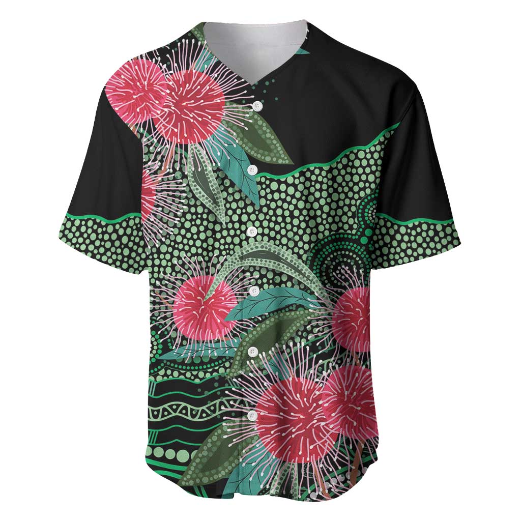 Australia Hakea Baseball Jersey Aussie Native Flowers Indigenous Art - Aussie Hoodie