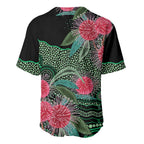 Australia Hakea Baseball Jersey Aussie Native Flowers Indigenous Art - Aussie Hoodie