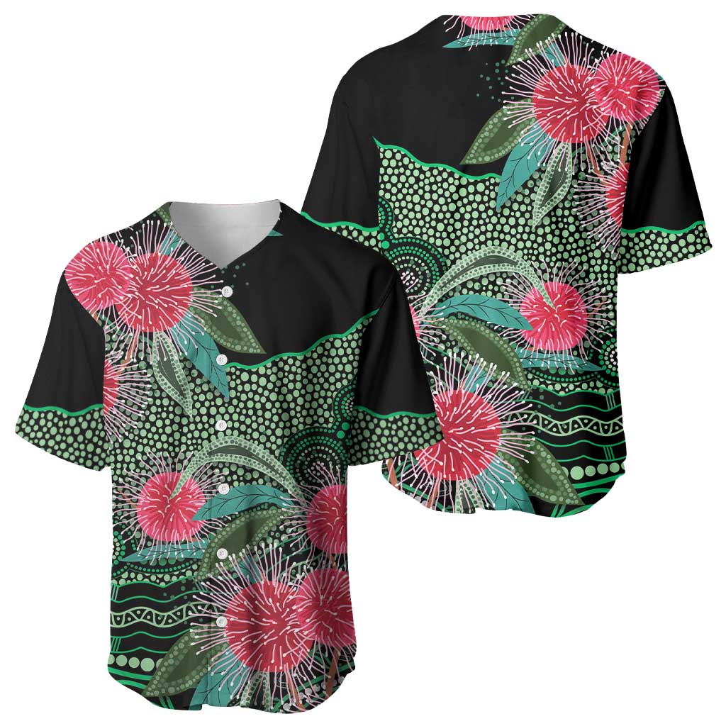 Australia Hakea Baseball Jersey Aussie Native Flowers Indigenous Art - Aussie Hoodie