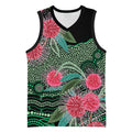 Australia Hakea Basketball Jersey Aussie Native Flowers Indigenous Art - Aussie Hoodie