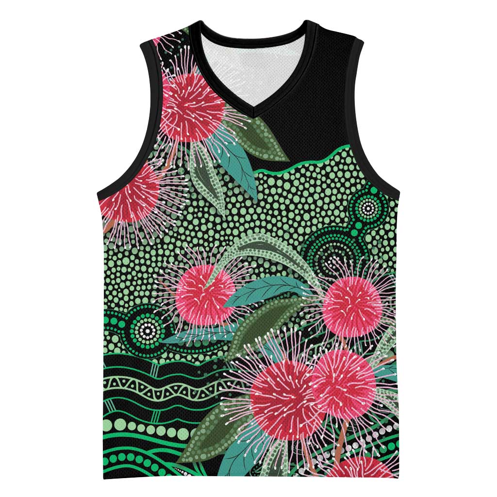 Australia Hakea Basketball Jersey Aussie Native Flowers Indigenous Art - Aussie Hoodie