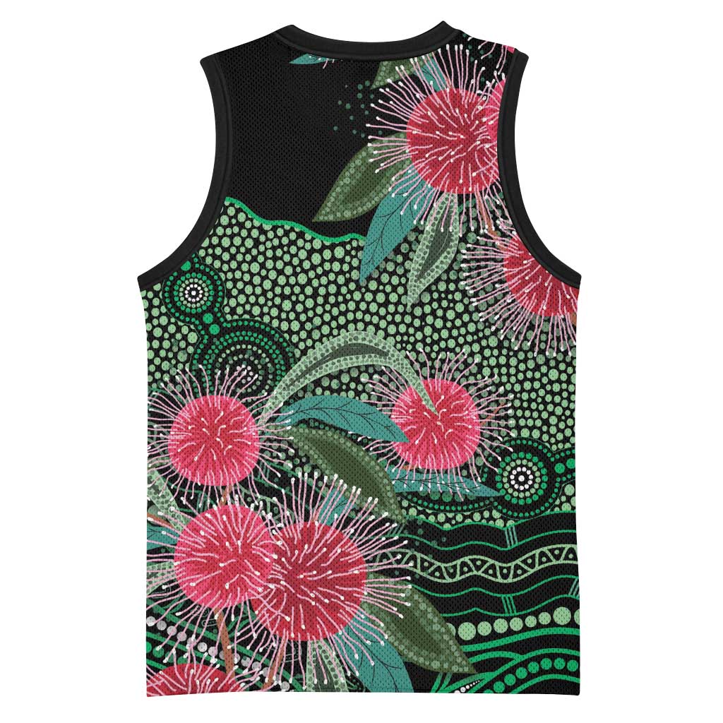 Australia Hakea Basketball Jersey Aussie Native Flowers Indigenous Art - Aussie Hoodie
