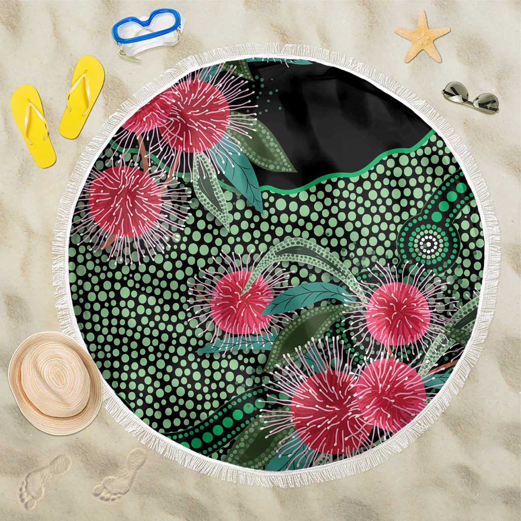 Australia Hakea Beach Blanket Aussie Native Flowers Indigenous Art - Aussie Hoodie