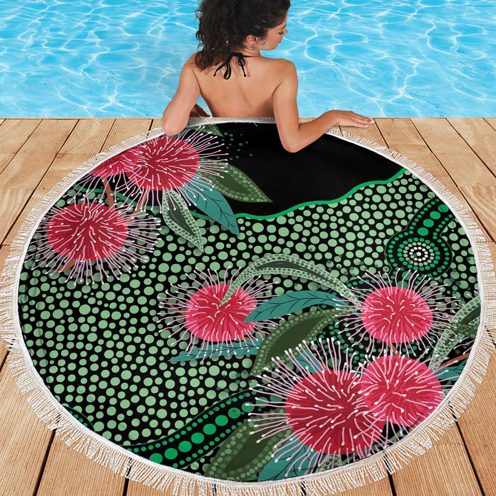 Australia Hakea Beach Blanket Aussie Native Flowers Indigenous Art - Aussie Hoodie