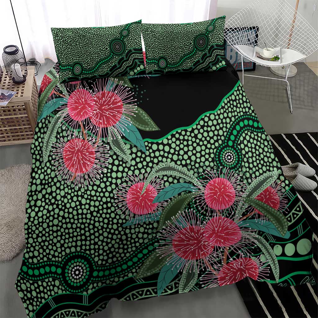 Australia Hakea Bedding Set Aussie Native Flowers Indigenous Art - Aussie Hoodie