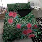 Australia Hakea Bedding Set Aussie Native Flowers Indigenous Art - Aussie Hoodie