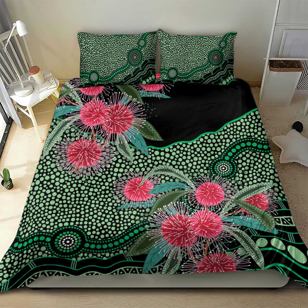 Australia Hakea Bedding Set Aussie Native Flowers Indigenous Art - Aussie Hoodie