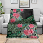 Australia Hakea Blanket Aussie Native Flowers Indigenous Art - Aussie Hoodie