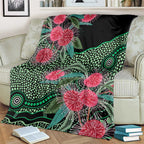 Australia Hakea Blanket Aussie Native Flowers Indigenous Art - Aussie Hoodie