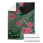 Australia Hakea Blanket Aussie Native Flowers Indigenous Art - Aussie Hoodie