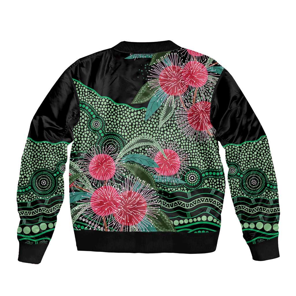 Australia Hakea Bomber Jacket Aussie Native Flowers Indigenous Art - Aussie Hoodie