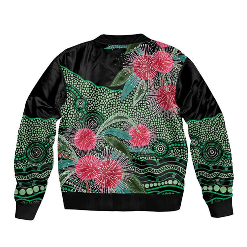 Australia Hakea Bomber Jacket Aussie Native Flowers Indigenous Art - Aussie Hoodie
