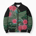 Australia Hakea Bomber Puffer Jacket Aussie Native Flowers Indigenous Art - Aussie Hoodie