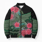 Australia Hakea Bomber Puffer Jacket Aussie Native Flowers Indigenous Art - Aussie Hoodie