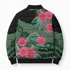 Australia Hakea Bomber Puffer Jacket Aussie Native Flowers Indigenous Art - Aussie Hoodie