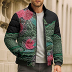 Australia Hakea Bomber Puffer Jacket Aussie Native Flowers Indigenous Art - Aussie Hoodie