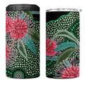 Australia Hakea 4 in 1 Can Cooler Tumbler Aussie Native Flowers Indigenous Art - Aussie Hoodie