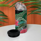 Australia Hakea 4 in 1 Can Cooler Tumbler Aussie Native Flowers Indigenous Art - Aussie Hoodie