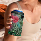 Australia Hakea 4 in 1 Can Cooler Tumbler Aussie Native Flowers Indigenous Art - Aussie Hoodie