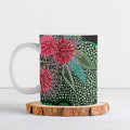 Australia Hakea Ceramic Mug Aussie Native Flowers Indigenous Art - Aussie Hoodie