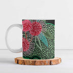 Australia Hakea Ceramic Mug Aussie Native Flowers Indigenous Art - Aussie Hoodie